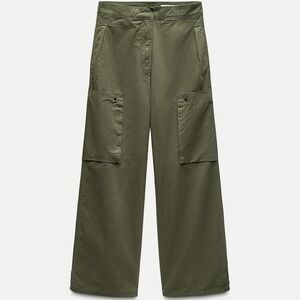 🔥ZARA NWT🔥 ZW COLLECTION CARGO PANTS - Khaki Olive Green